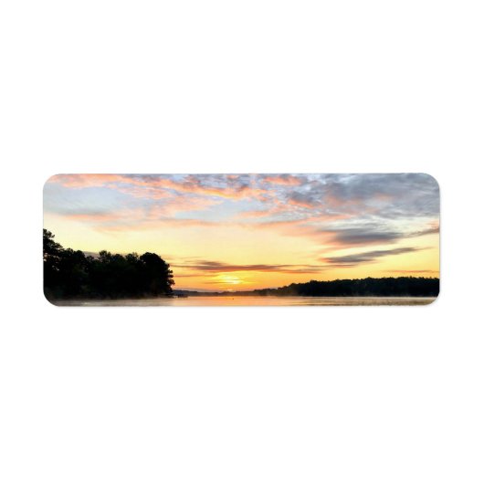 Lake Oconee Sunrise retour adres label (Voorkant)