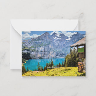 Lake Oeschinen, Zwitserland Notitiekaartje