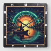 Lake of Shadows Vierkante Klok (Voorkant)