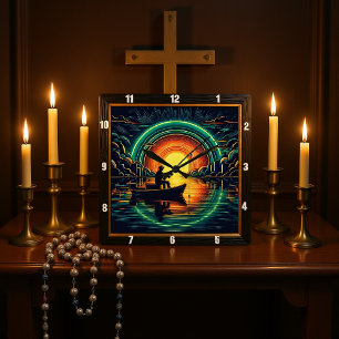 Lake of Shadows Vierkante Klok