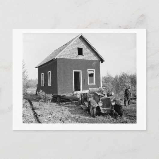 Lake of the Bossen Mobile Home, 1930 Briefkaart (Voorkant)