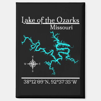 Lake of the Ozarks Missouri Kaart Coördinaten Magneet