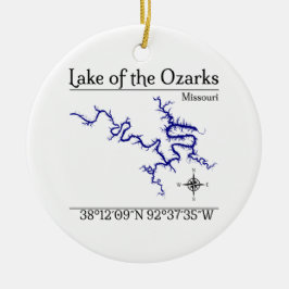 Lake of the Ozarks Missouri Kaart Keramische Versi Keramisch Ornament