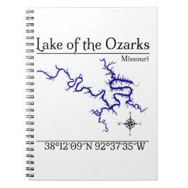 Lake of the Ozarks Missouri Kaart Spiraal Notebook Notitieboek