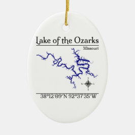 Lake of the Ozarks Missouri Keramische Ovale Ornam Keramisch Ornament