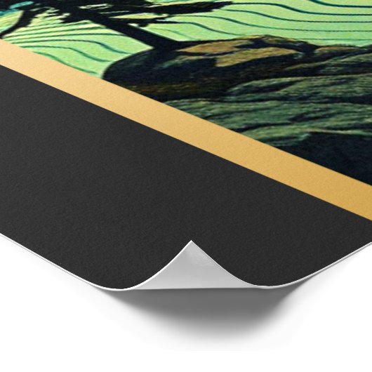 Lake of the Ozarks Missouri landschap vis retro Poster (Hoek)