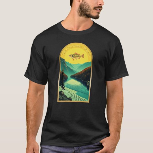 Lake of the Ozarks Missouri landschap vis T-Shirt (Voorkant)