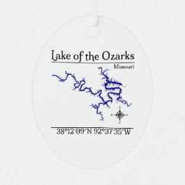 Lake of the Ozarks Missouri Metal Ovaal Ornament