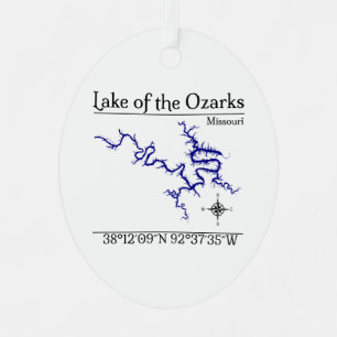 Lake of the Ozarks Missouri Metal Ovaal Ornament