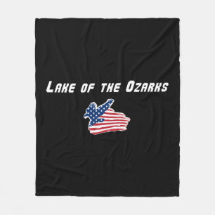 Lake of the Ozarks Missouri Patriottische Adelaar  Fleece Deken