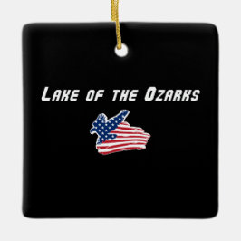 Lake of the Ozarks Missouri Patriottische Adelaar Keramisch Ornament