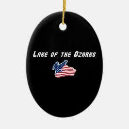 Lake of the Ozarks Missouri Patriottische Adelaar Keramisch Ornament