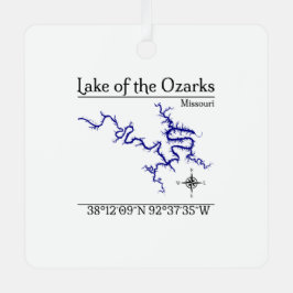 Lake of the Ozarks Missouri Vierkant Metaal Orname Metalen Ornament