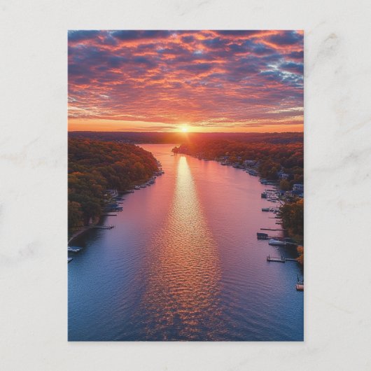 Lake of the Ozarks zwart-wit Feestdagenkaart (Voorkant)