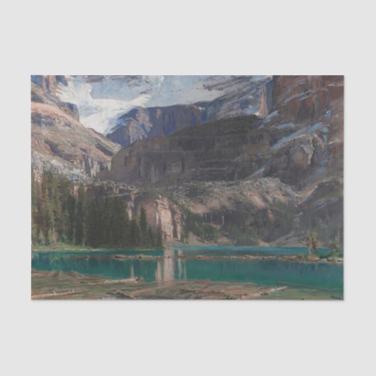 Lake O'Hara door John Singer Sargent Tissuepapier (Voorkant)