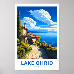 Lake Ohrid Albanië Reisprint Poster