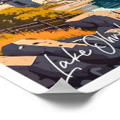 Lake Ohrid Travel illustratie Poster (Hoek)