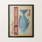 Lake Okeechobee Fish Vintage Travel Legpuzzel (Verticaal)