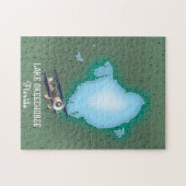 Lake Okeechobee Florida kaart. Legpuzzel (Horizontaal)