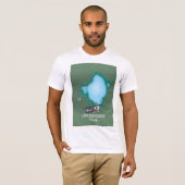Lake Okeechobee Florida kaart. T-shirt (Voorkant volledig)