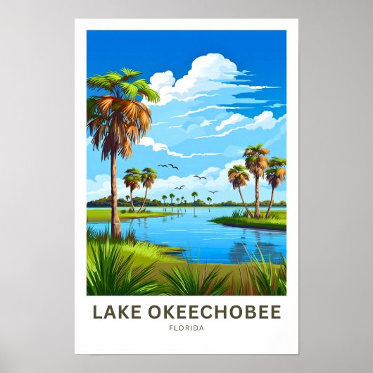 Lake Okeechobee Florida Reisprint Poster (Voorkant)