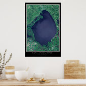 Lake Okeechobee Florida Satellite Poster Map (Keuken)