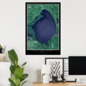 Lake Okeechobee Florida Satellite Poster Map (Thuiskantoor)