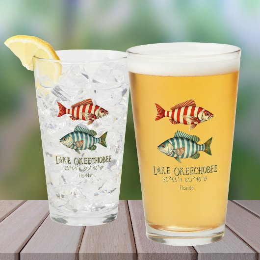 Lake Okeechobee Florida vis Glas