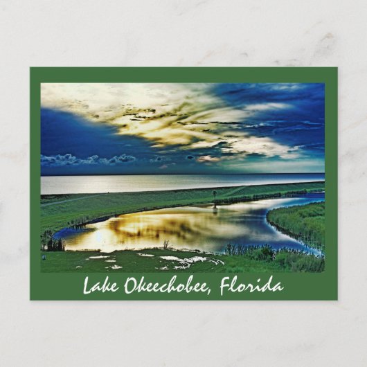 Lake Okeechobee, Florida, VS Briefkaart (Voorkant)