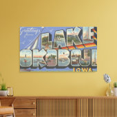 Lake Okoboji, Iowa - Grote letterscènes Canvas Afdruk (Insitu (Woonkamer))