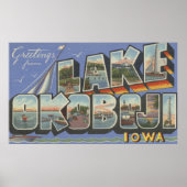 Lake Okoboji, Iowa - Grote letterscènes Poster (Voorkant)