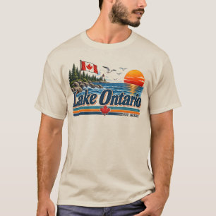 Lake Ontario Est. 1615 Zonsondergang T-shirt