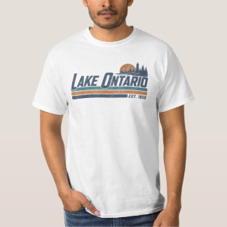 Lake Ontario EST 1656 Zon Retro T-shirt