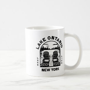 Lake Ontario New York Buiten Activiteiten Vintage Koffiemok