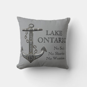 Lake Ontario noodlijdende nautische piratenanker Kussen
