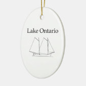 Lake Ontario Sailboat Keramisch Ornament (Links)