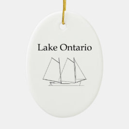 Lake Ontario Sailboat Keramisch Ornament