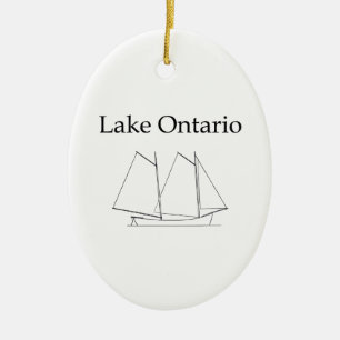 Lake Ontario Sailboat Keramisch Ornament