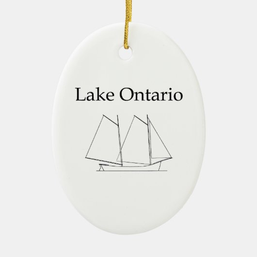 Lake Ontario Sailboat Keramisch Ornament (Voorkant)