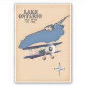 Lake Ontario USA Canada map Sticker (Voorkant)