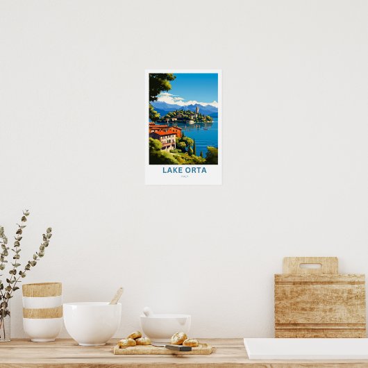 Lake Orta Italië Reisprint Poster (Keuken)