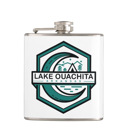 LAKE OUACHITA arkansas maan hexa Heupfles (Voorkant)