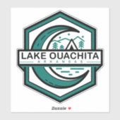 LAKE OUACHITA arkansas maan hexa Sticker (Vel)