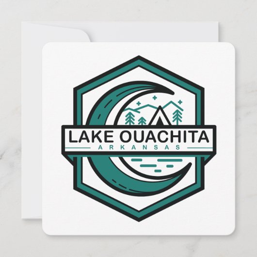 Lake Ouachita Arkansas Moon Shine Hexa Kaart (Voorkant)