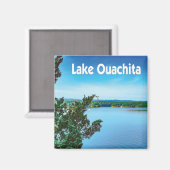 Lake Ouachita, foto Arkansas met naam Magneet (Voorkant / Achterkant)