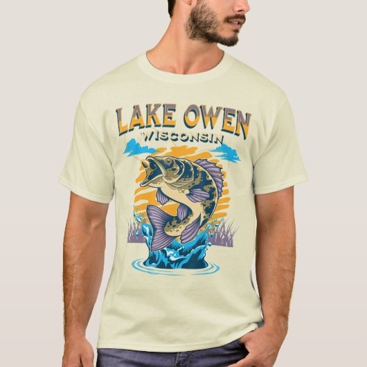 Lake Owen Wisconsin Vist  kampering T-shirt (Voorkant)