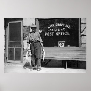 Lake Ozark Fisherman, jaren '30 Poster