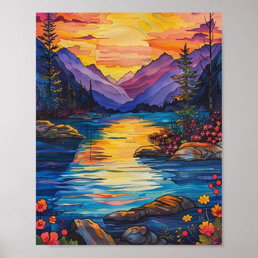 Lake Painting Poster (Voorkant)