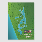 Lake Pape Letland-kaart (Voorkant)