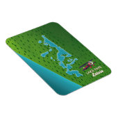 Lake Pape Letland-kaart Magneet (Rechterzijde)